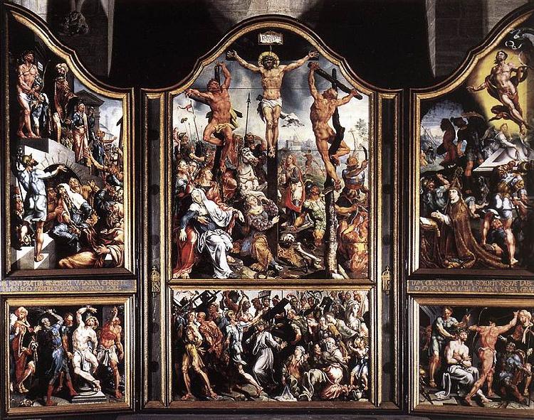 Maarten van Heemskerck Triptych oil painting image